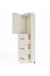 Arges Dolap Tek Raflı 3 Çekmeceli Tek Kapaklı 44x30x182 Aytaşı-Aytaşı