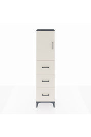 Arges Dolap Tek Raflı 3 Çekmeceli Tek Kapaklı 44x30x182 Antrasit-Aytaşı