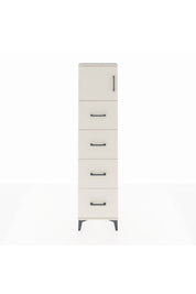 Arges Dolap Tek Raflı 4 Çekmeceli Tek Kapaklı 44x30x182 Aytaşı-Aytaşı