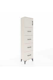 Arges Dolap Tek Raflı 4 Çekmeceli Tek Kapaklı 44x30x182 Aytaşı-Aytaşı