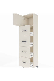 Arges Dolap Tek Raflı 4 Çekmeceli Tek Kapaklı 44x30x182 Aytaşı-Aytaşı