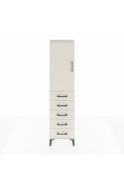 Arges Dolap Tek Raflı 5 Çekmeceli Tek Askılı 44x30x182 Aytaşı-Aytaşı