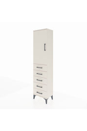 Arges Dolap Tek Raflı 5 Çekmeceli Tek Askılı 44x30x182 Aytaşı-Aytaşı
