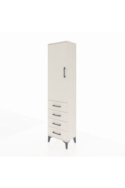 Arges Dolap Tek Raflı 4 Çekmeceli Tek Askılı 44x30x182 Aytaşı-Aytaşı