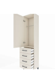 Arges Dolap Tek Raflı 4 Çekmeceli Tek Askılı 44x30x182 Aytaşı-Aytaşı