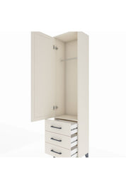 Arges Dolap Tek Raflı 3 Çekmeceli Tek Askılı 44x30x182 Aytaşı-Aytaşı
