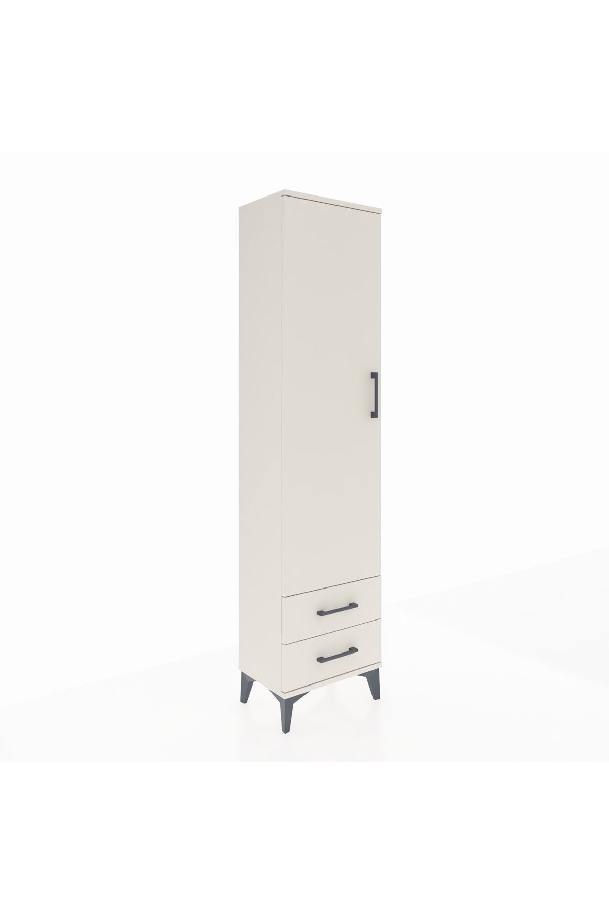 Arges Dolap Tek Raflı 2 Çekmeceli Tek Askılı 44x30x182 Aytaşı-Aytaşı