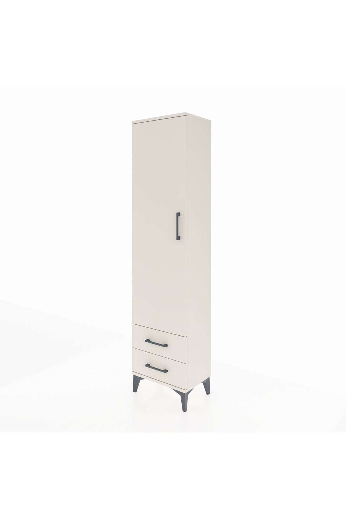 Arges Dolap Tek Raflı 2 Çekmeceli Tek Askılı 44x30x182 Aytaşı-Aytaşı