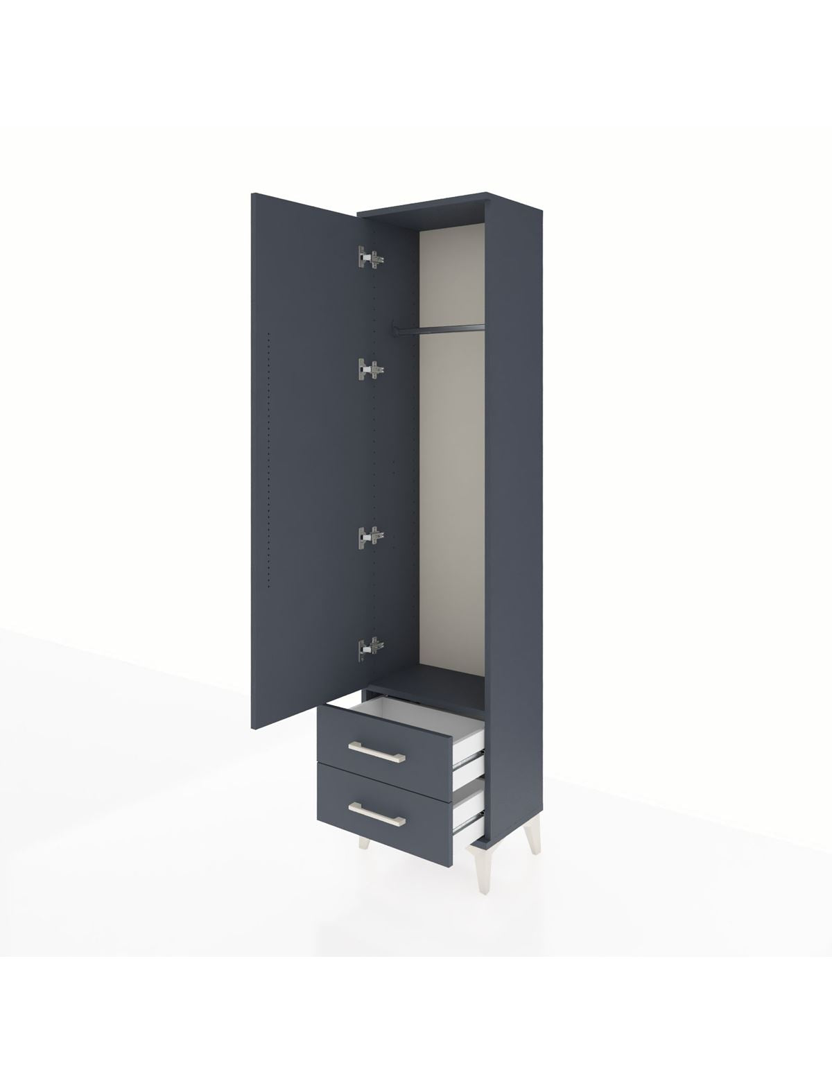 Arges Dolap Tek Raflı 2 Çekmeceli Tek Askılı 44x30x182 - S22M029V5A