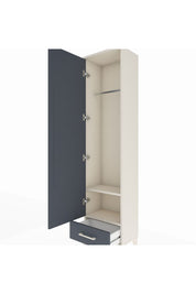 Arges Dolap 2 Raflı Tek Çekmeceli Tek Askılı 44x30x182 Aytaşı-Antrasit