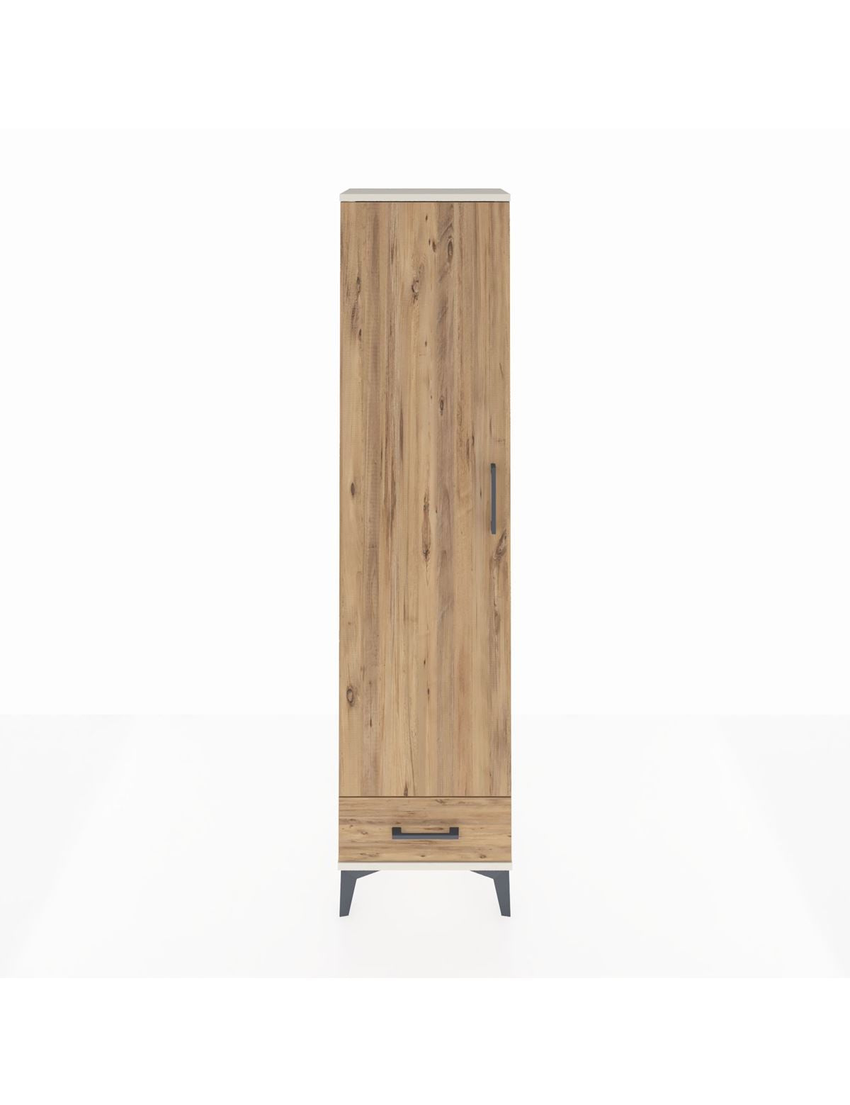 Arges Dolap 2 Raflı Tek Çekmeceli Tek Askılı 44x30x182 Aytaşı-Çam