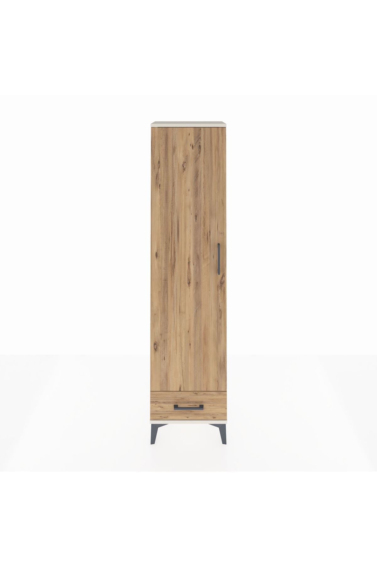 Arges Dolap 2 Raflı Tek Çekmeceli Tek Askılı 44x30x182 Aytaşı-Çam