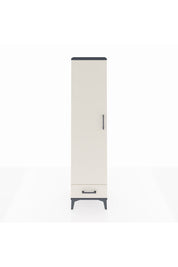 Arges Dolap 2 Raflı Tek Çekmeceli Tek Askılı 44x30x182 Antrasit-Aytaşı