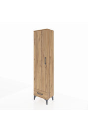 Arges Dolap 2 Raflı Tek Çekmeceli Tek Askılı 44x30x182 Çam-Çam