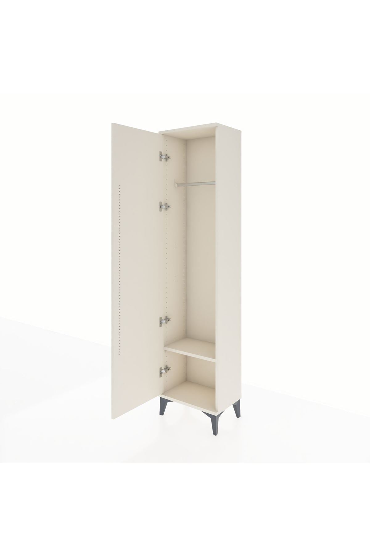 Arges Dolap Tek Raflı Tek Kapaklı Tek Askılı 44x30x182 Aytaşı-Aytaşı