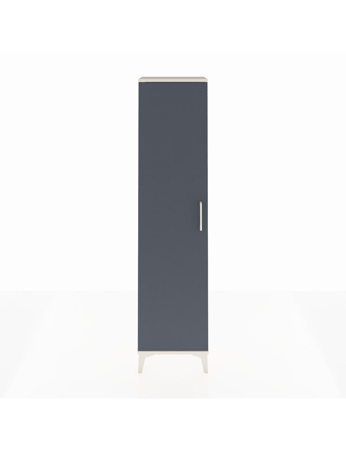 Arges Dolap Tek Raflı Tek Kapaklı Tek Askılı 44x30x182 Aytaşı-Antrasit