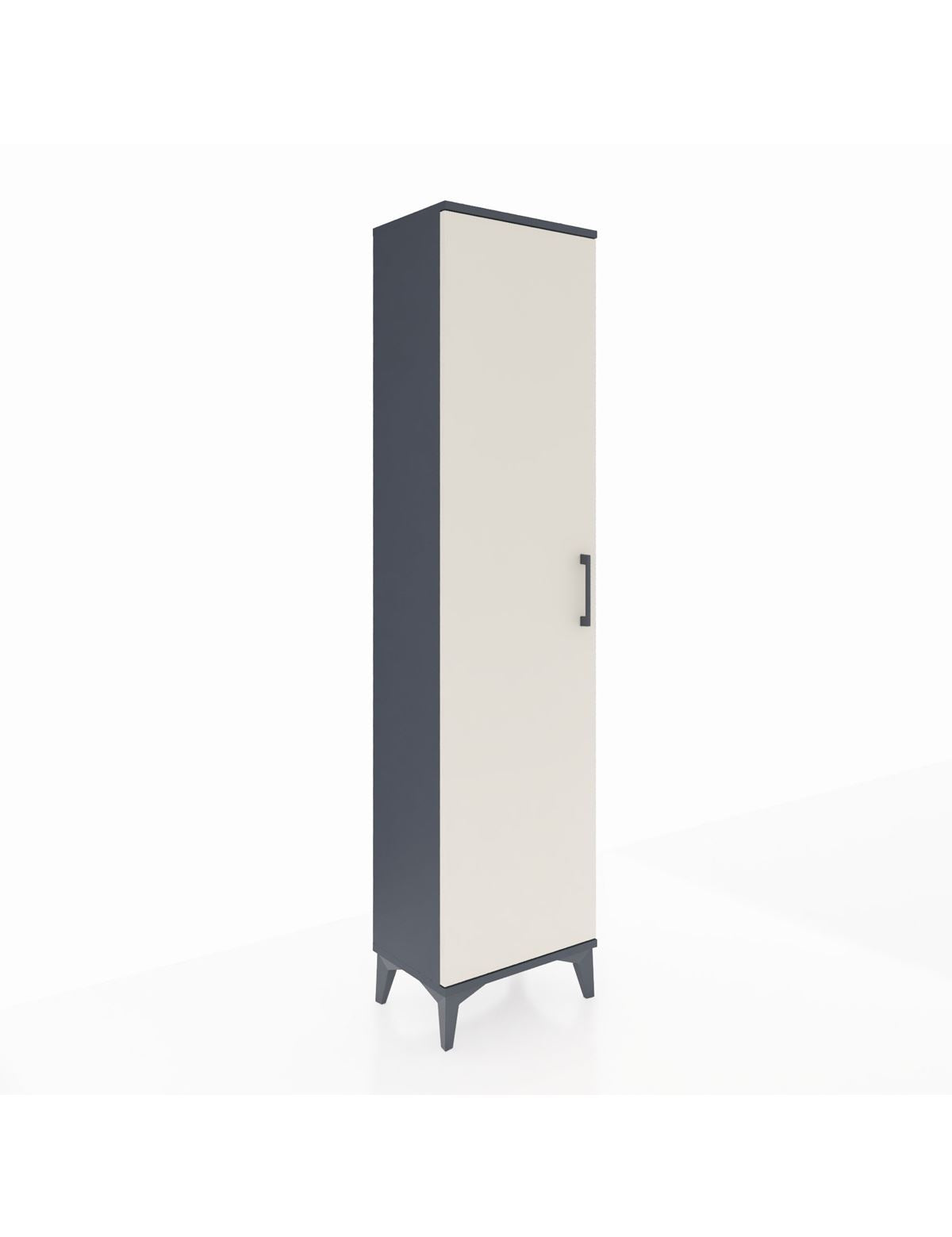 Arges Dolap Tek Raflı Tek Kapaklı Tek Askılı 44x30x182 Antrasit-Aytaşı