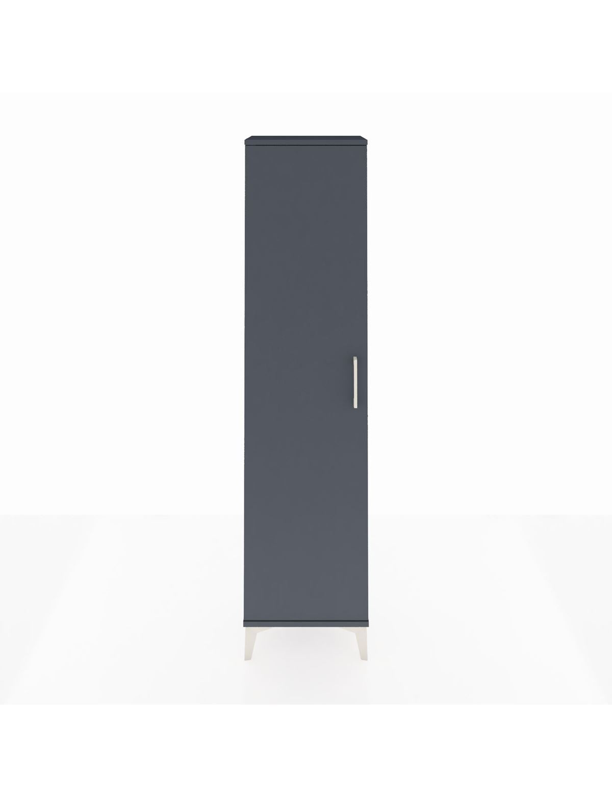 Arges Dolap Tek Raflı Tek Kapaklı Tek Askılı 44x30x182 Antrasit-Antrasit