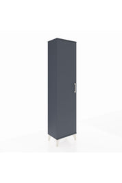 Arges Dolap Tek Raflı Tek Kapaklı Tek Askılı 44x30x182 Antrasit-Antrasit