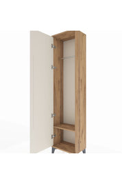 Arges Dolap Tek Raflı Tek Kapaklı Tek Askılı 44x30x182 Çam-Aytaşı