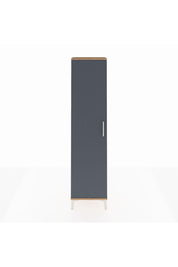 Arges Dolap Tek Raflı Tek Kapaklı Tek Askılı 44x30x182 Çam-Antrasit
