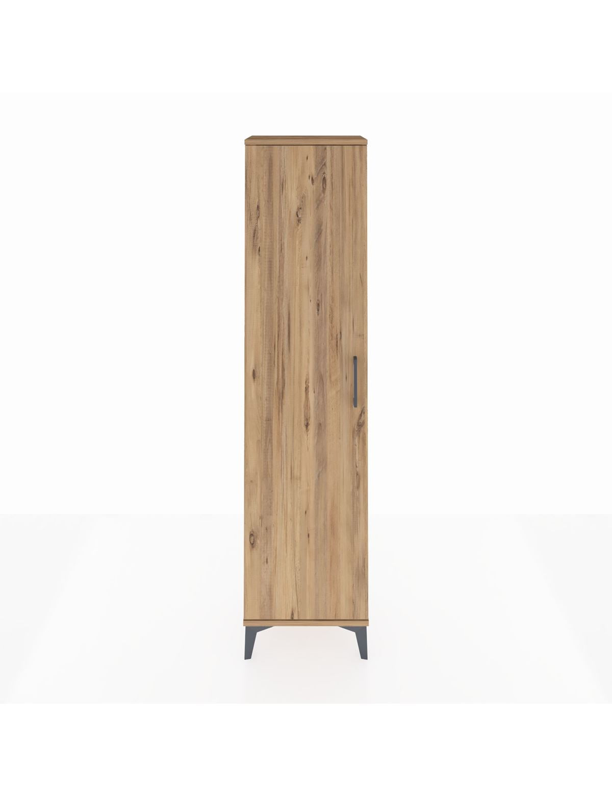 Arges Dolap Tek Raflı Tek Kapaklı Tek Askılı 44x30x182 Çam-Çam