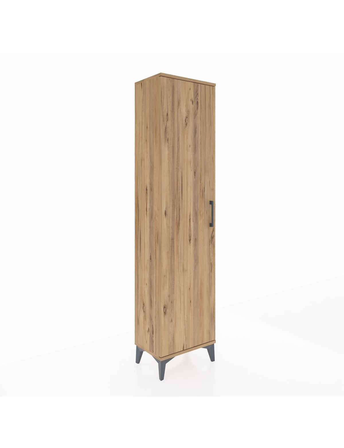 Arges Dolap Tek Raflı Tek Kapaklı Tek Askılı 44x30x182 Çam-Çam