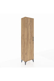 Arges Dolap Tek Raflı Tek Kapaklı Tek Askılı 44x30x182 Çam-Çam