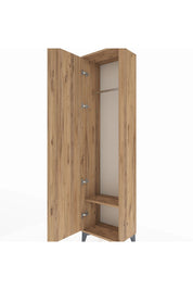 Arges Dolap Tek Raflı Tek Kapaklı Tek Askılı 44x30x182 Çam-Çam