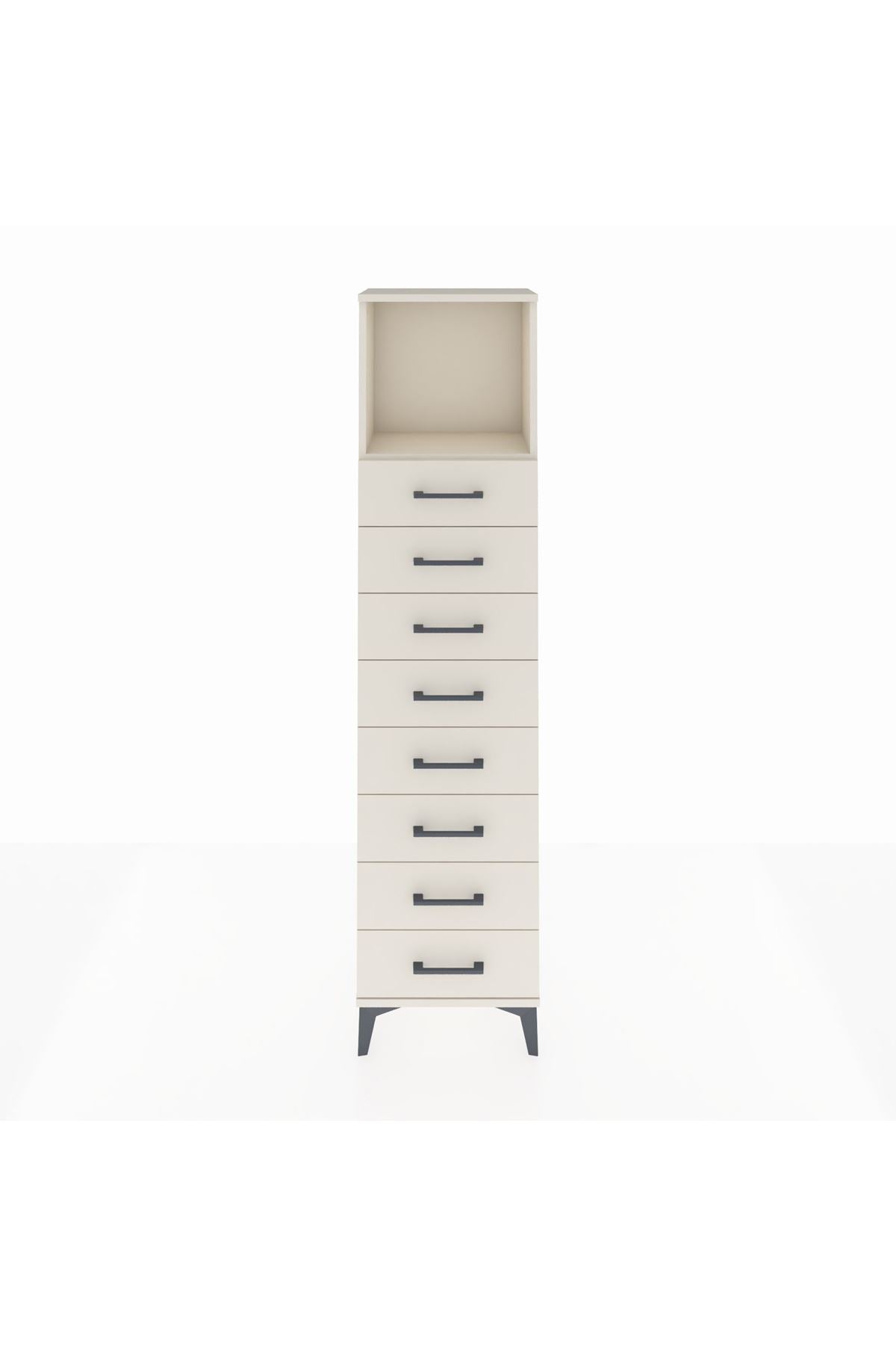 Arges Dolap Tek Raflı 8 Çekmeceli 44x30x182 Aytaşı-Aytaşı