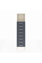 Arges Dolap Tek Raflı 8 Çekmeceli 44x30x182 Aytaşı-Antrasit