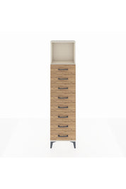 Arges Dolap Tek Raflı 8 Çekmeceli 44x30x182 Aytaşı-Çam