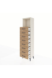 Arges Dolap Tek Raflı 8 Çekmeceli 44x30x182 Aytaşı-Çam