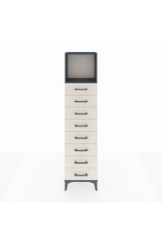 Arges Dolap Tek Raflı 8 Çekmeceli 44x30x182 Antrasit-Aytaşı