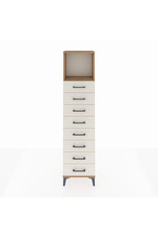 Arges Dolap Tek Raflı 8 Çekmeceli 44x30x182 Çam-Aytaşı