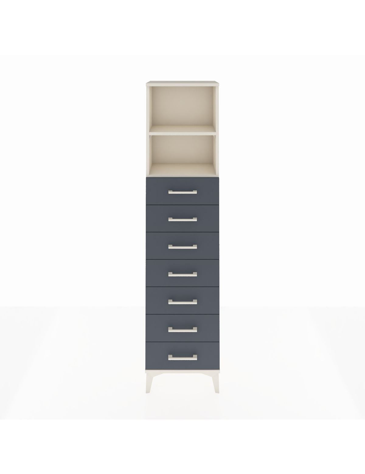 Arges Dolap 2 Raflı 7 Çekmeceli 44x30x182 Aytaşı-Antrasit