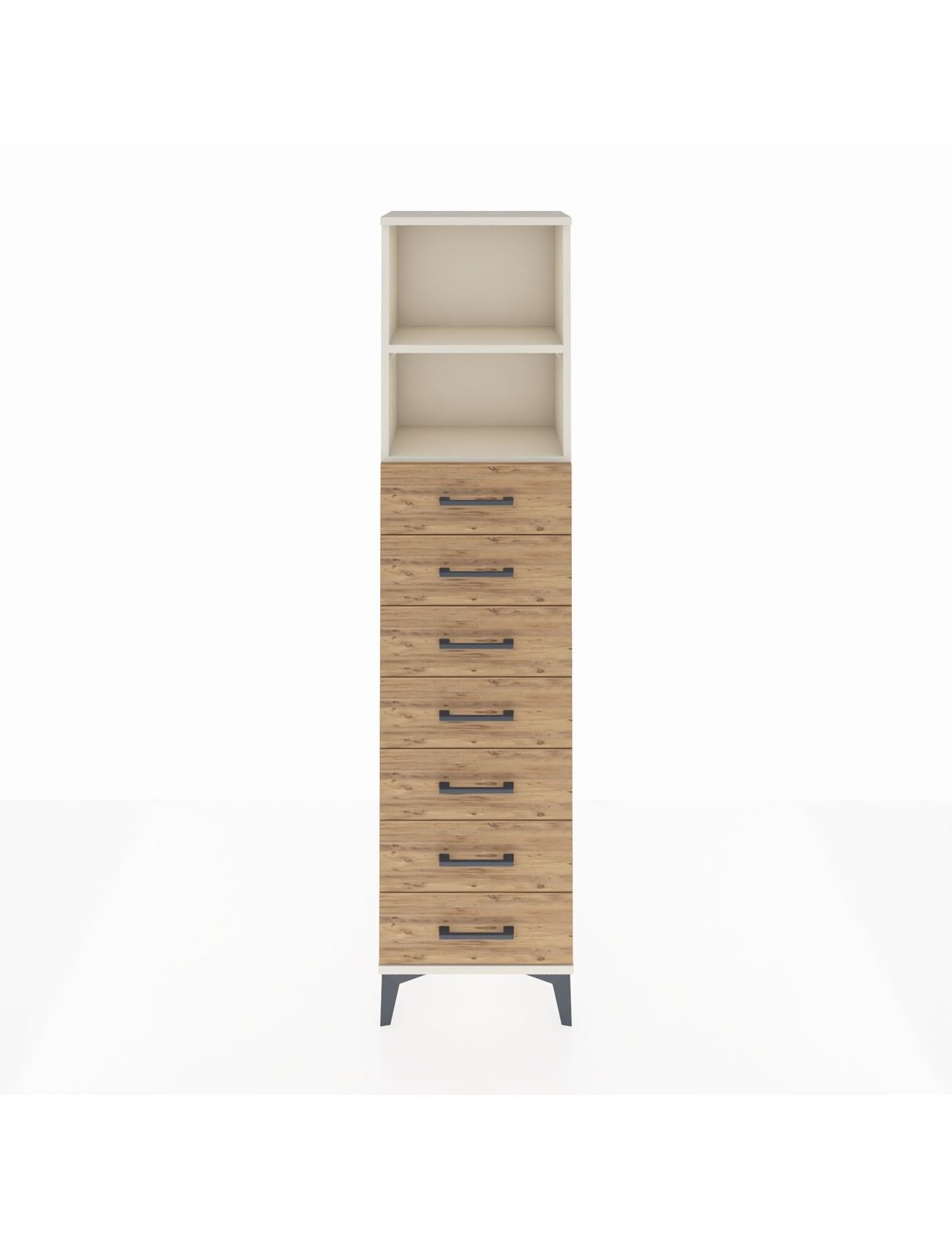 Arges Dolap 2 Raflı 7 Çekmeceli 44x30x182 Aytaşı-Çam