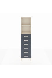 Arges Dolap 2 Raflı 6 Çekmeceli 44x30x182 Aytaşı-Antrasit