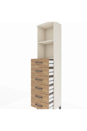 Arges Dolap 2 Raflı 6 Çekmeceli 44x30x182 Aytaşı-Çam