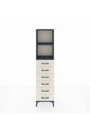 Arges Dolap 2 Raflı 6 Çekmeceli 44x30x182 Antrasit-Aytaşı