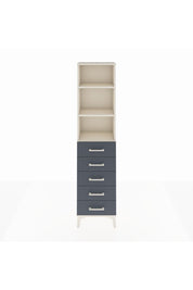 Arges Dolap 3 Raflı 5 Çekmeceli 44x30x182 Aytaşı-Antrasit