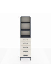Arges Dolap 3 Raflı 5 Çekmeceli 44x30x182 Antrasit-Aytaşı