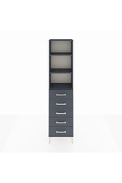 Arges Dolap 3 Raflı 5 Çekmeceli 44x30x182 Antrasit-Antrasit