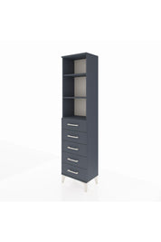 Arges Dolap 3 Raflı 5 Çekmeceli 44x30x182 Antrasit-Antrasit