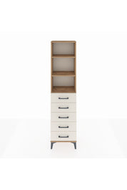 Arges Dolap 3 Raflı 5 Çekmeceli 44x30x182 Çam-Aytaşı