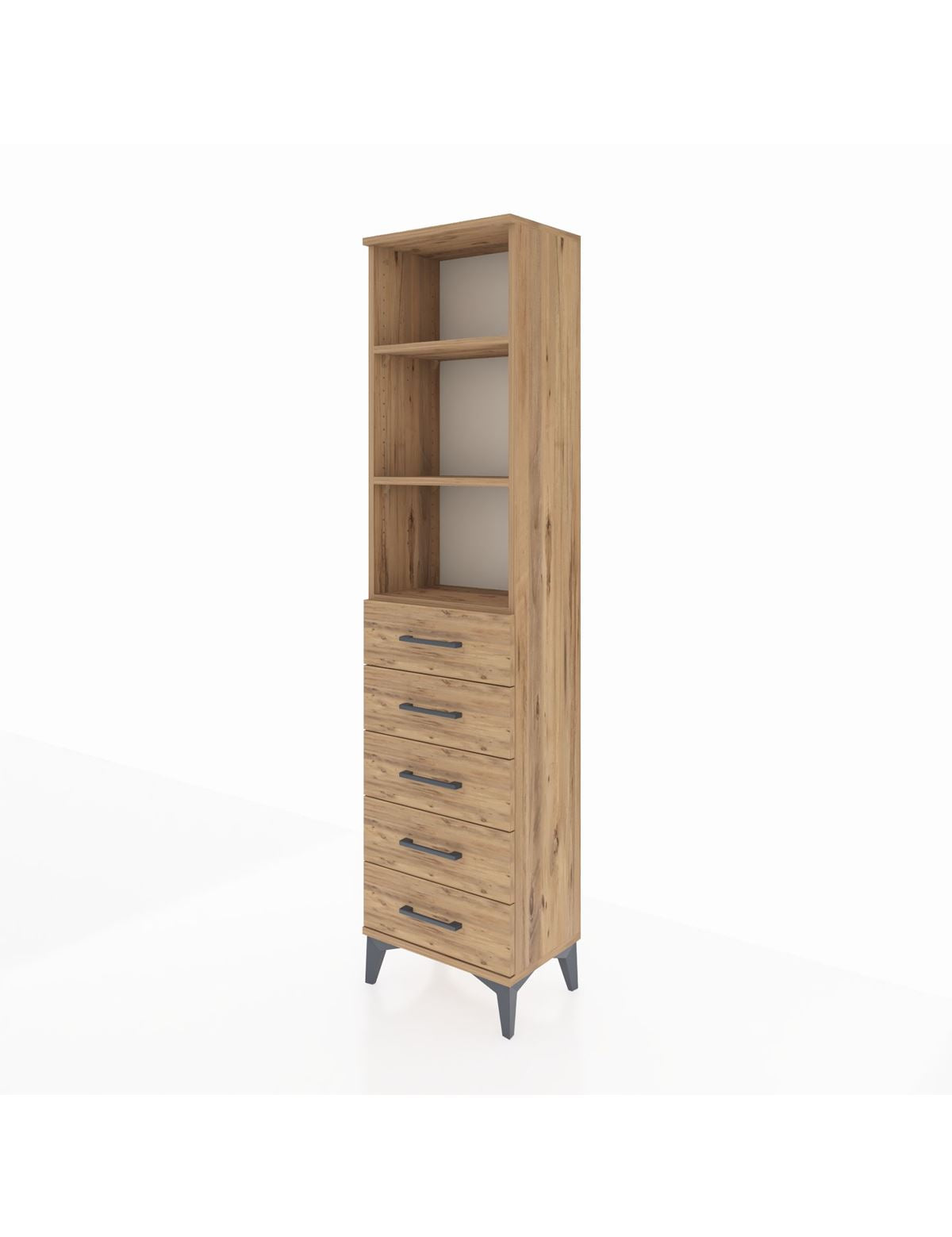 Arges Dolap 3 Raflı 5 Çekmeceli 44x30x182 - S22M035V9A