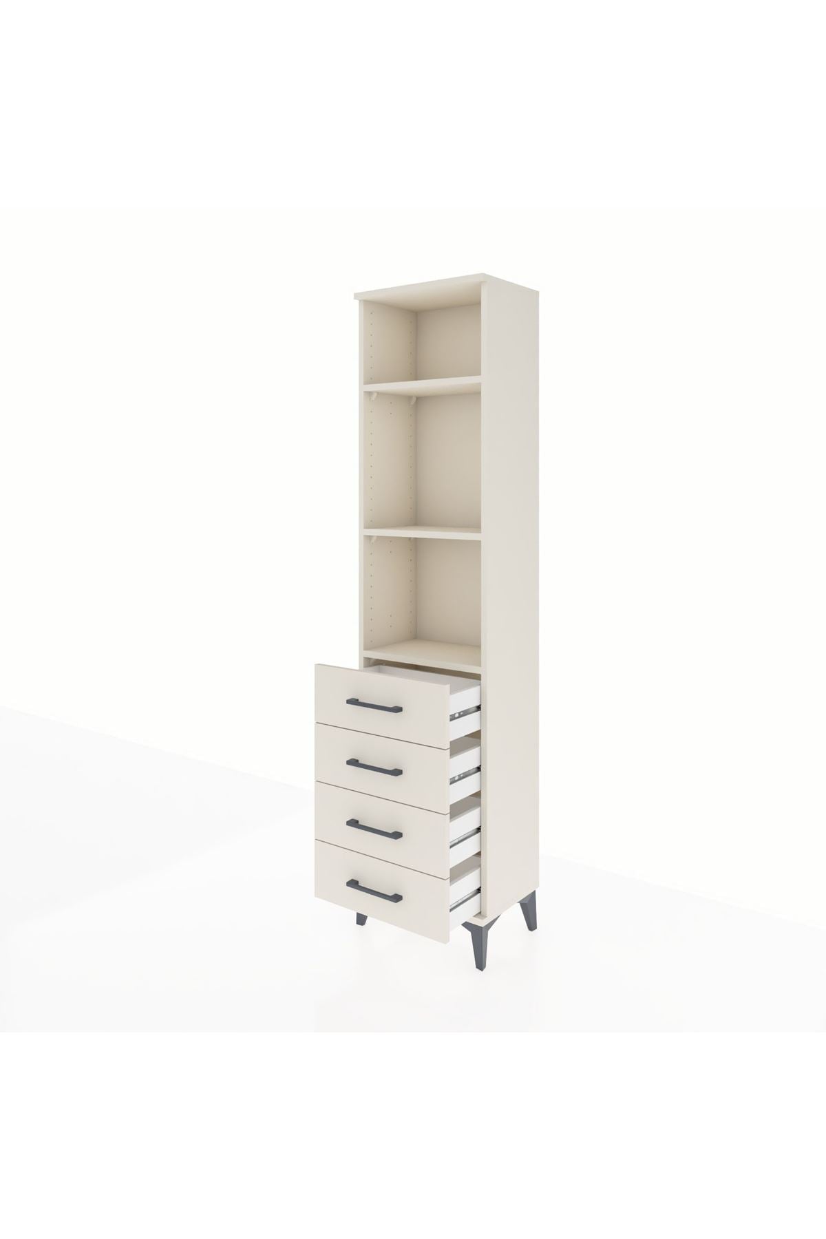 Arges Dolap 3 Raflı 4 Çekmeceli 44x30x182 Aytaşı-Aytaşı