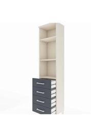 Arges Dolap 3 Raflı 4 Çekmeceli 44x30x182 Aytaşı-Antrasit