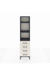 Arges Dolap 3 Raflı 4 Çekmeceli 44x30x182 Antrasit-Aytaşı