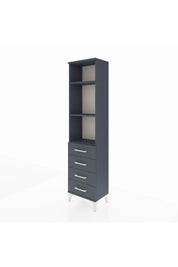 Arges Dolap 3 Raflı 4 Çekmeceli 44x30x182 Antrasit-Antrasit